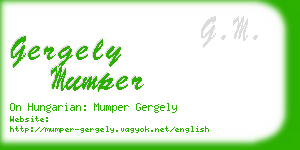 gergely mumper business card